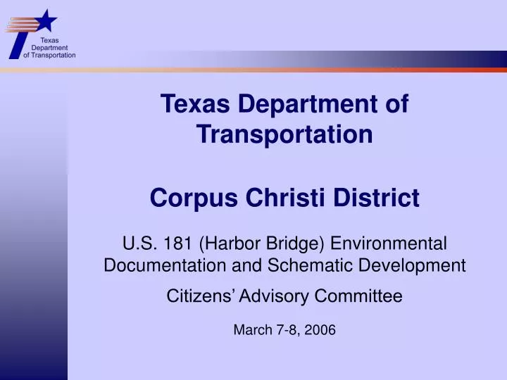 texas department of transportation corpus christi district