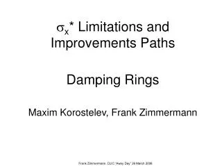 s x * Limitations and Improvements Paths