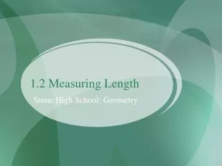 1.2 Measuring Length