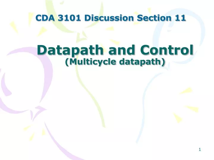 datapath and control multicycle datapath