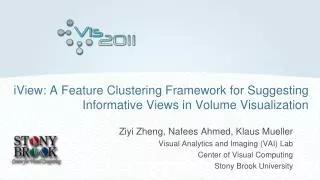 iView: A Feature Clustering Framework for Suggesting Informative Views in Volume Visualization