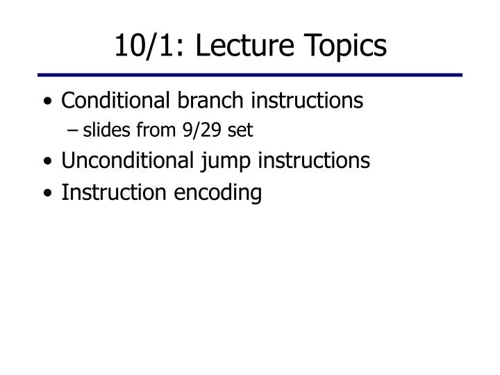 10 1 lecture topics