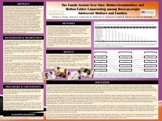 The Family System Over time: Mother-Grandmother and