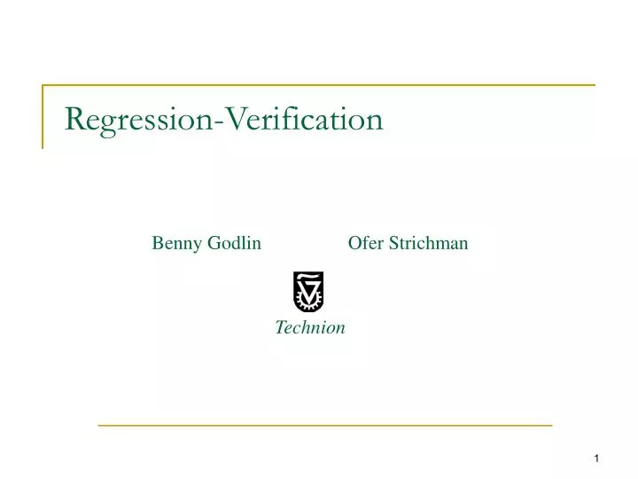 regression verification