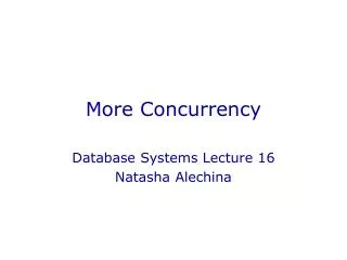 More Concurrency