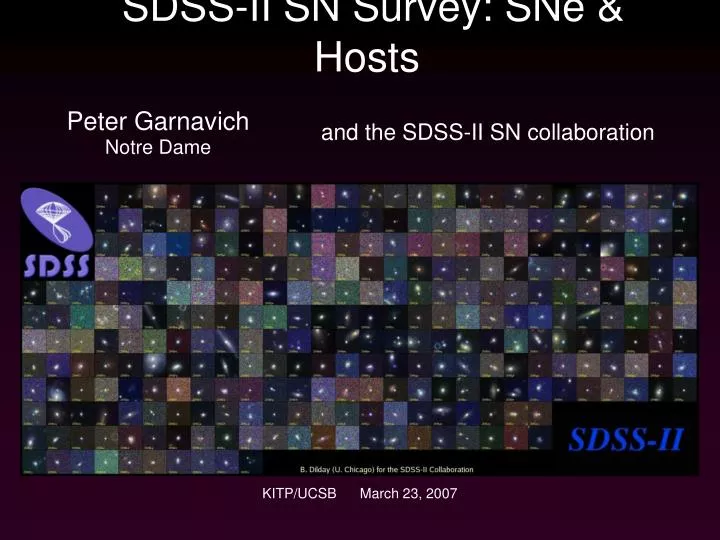 sdss ii sn survey sne hosts