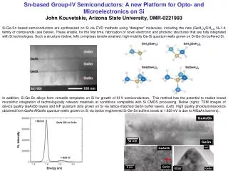 Sn-based Group-IV Semiconductors: A new Platform for Opto- and Microelectronics on Si