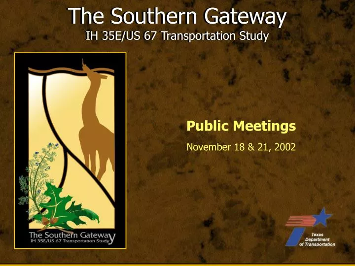 the southern gateway ih 35e us 67 transportation study