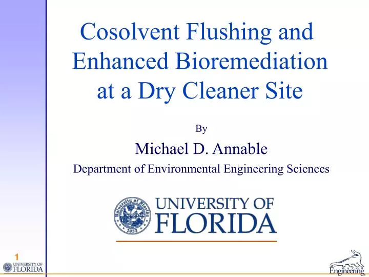 by michael d annable department of environmental engineering sciences