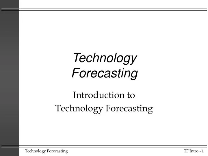 technology forecasting