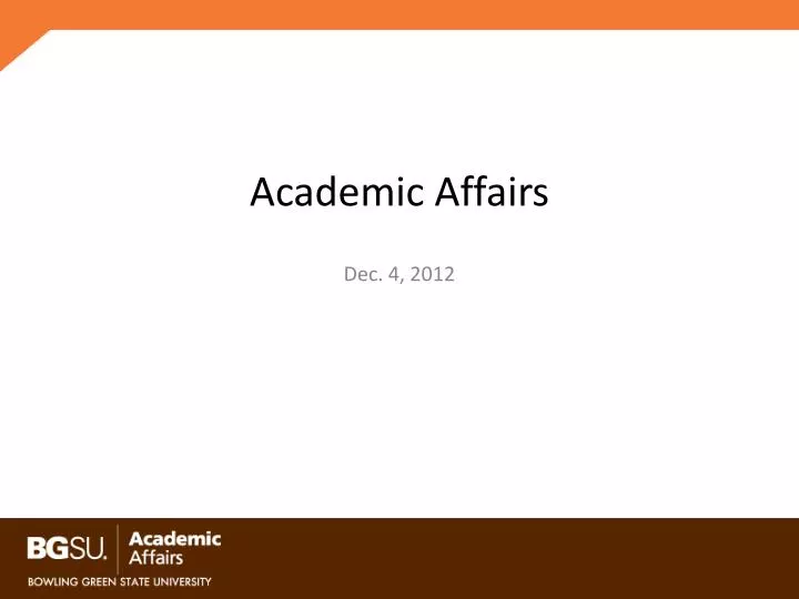 academic affairs