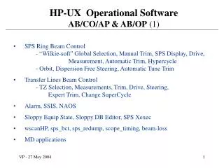 HP-UX Operational Software AB/CO/AP &amp; AB/OP (1)