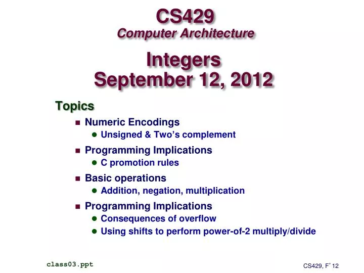 cs429 computer architecture