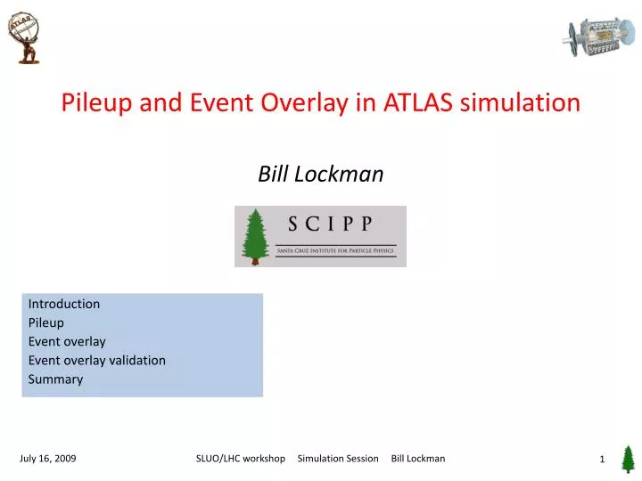 pileup and event overlay in atlas simulation