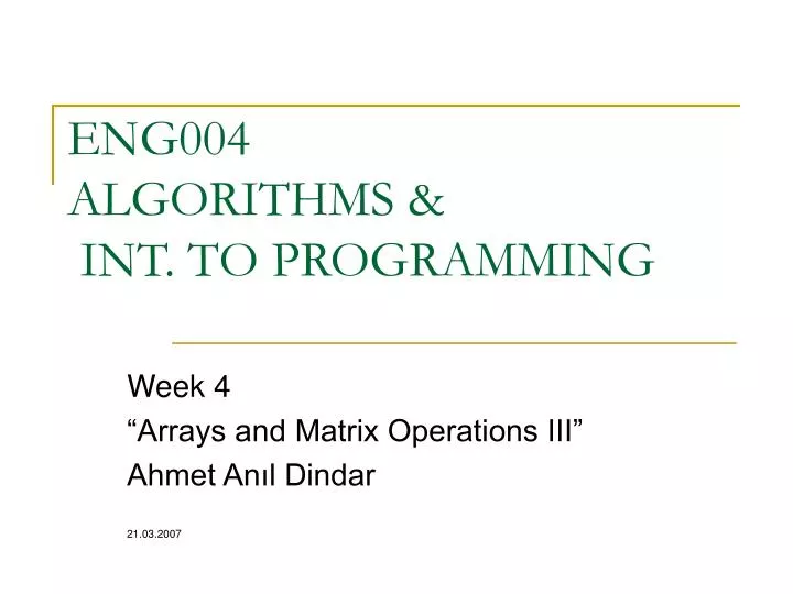 eng004 algorithms int to programming