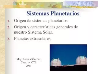 sistemas planetarios