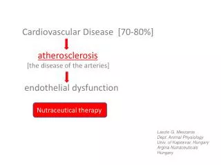 Laszlo G. Meszaros Dept. Animal Physiology Univ. of Kaposvar , Hungary Argina Nutraceuticals