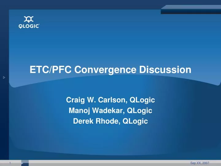 etc pfc convergence discussion