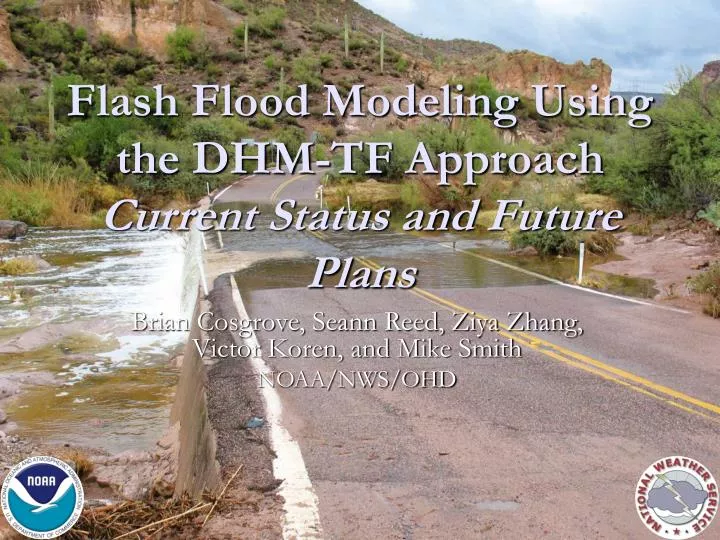 flash flood modeling using the dhm tf approach current status and future plans