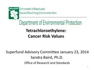 Superfund Advisory Committee January 23, 2014