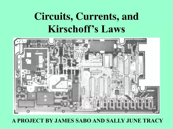 circuits currents and kirschoff s laws