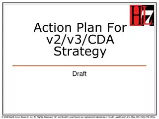 Action Plan For v2/v3/CDA Strategy