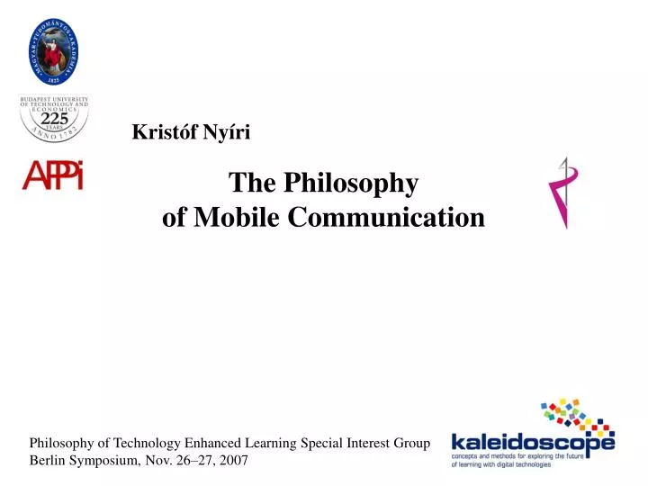 the philosophy of mobile communication
