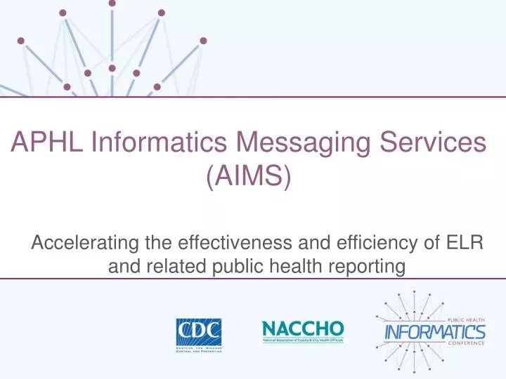 aphl informatics messaging services aims