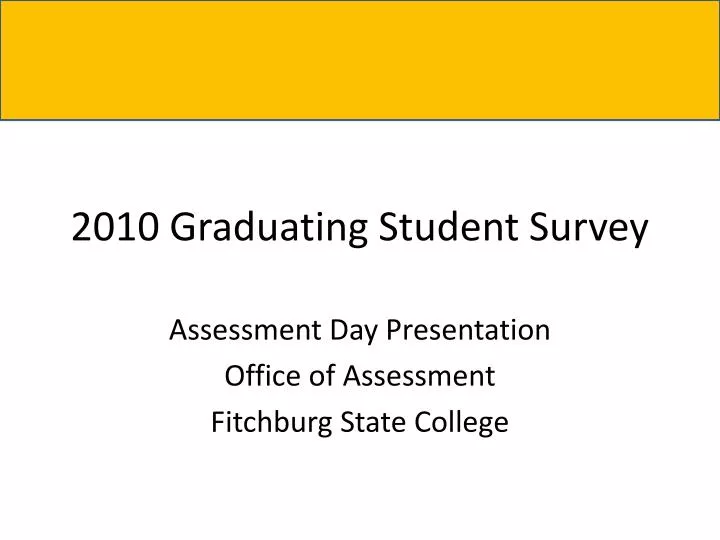 2010 graduating student survey