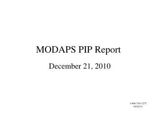 MODAPS PIP Report