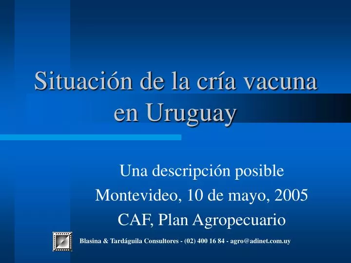 situaci n de la cr a vacuna en uruguay