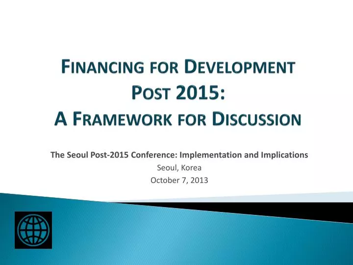 financing for development post 2015 a framework for discussion