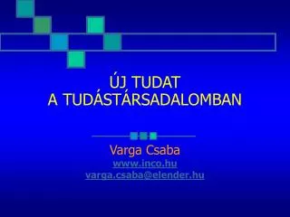 j tudat a tud st rsadalomban