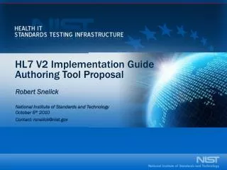 HL7 V2 Implementation Guide Authoring Tool Proposal