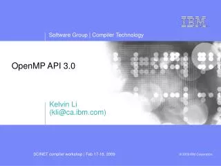 OpenMP API 3.0