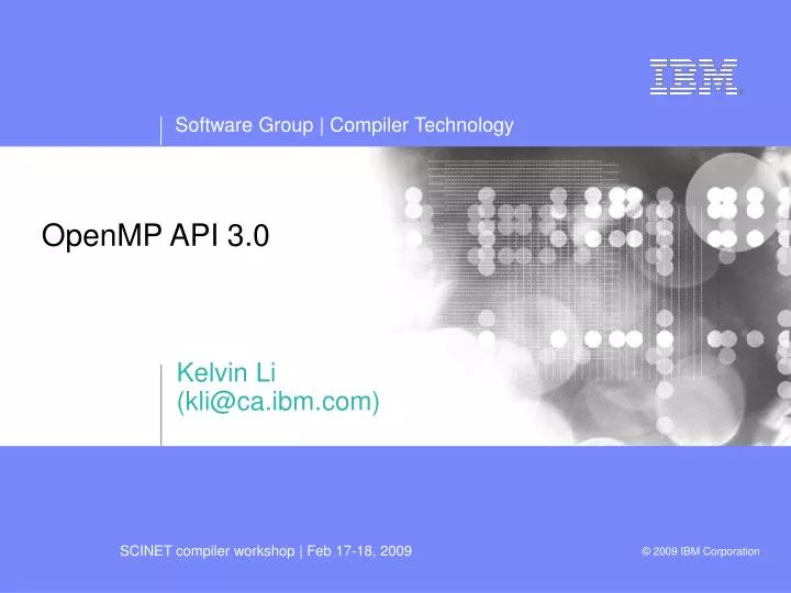 openmp api 3 0