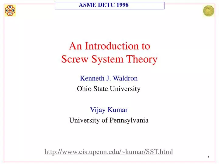an introduction to screw system theory