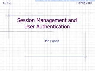 Session Management and User Authentication