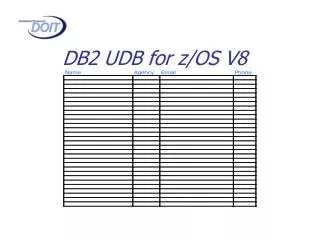 DB2 UDB for z/OS V8