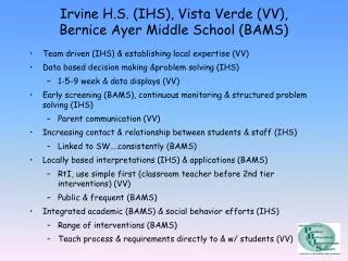 irvine h s ihs vista verde vv bernice ayer middle school bams