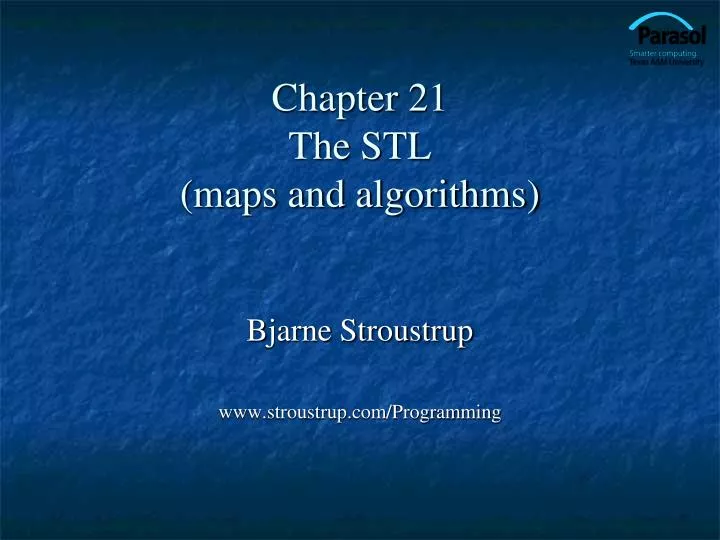 chapter 21 the stl maps and algorithms