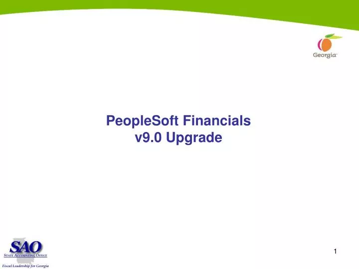 peoplesoft financials v9 0 upgrade
