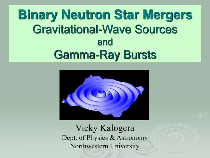 binary neutron star mergers gravitational wave sources and gamma ray bursts