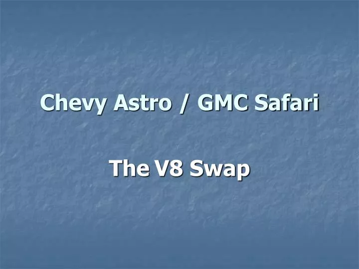 chevy astro gmc safari