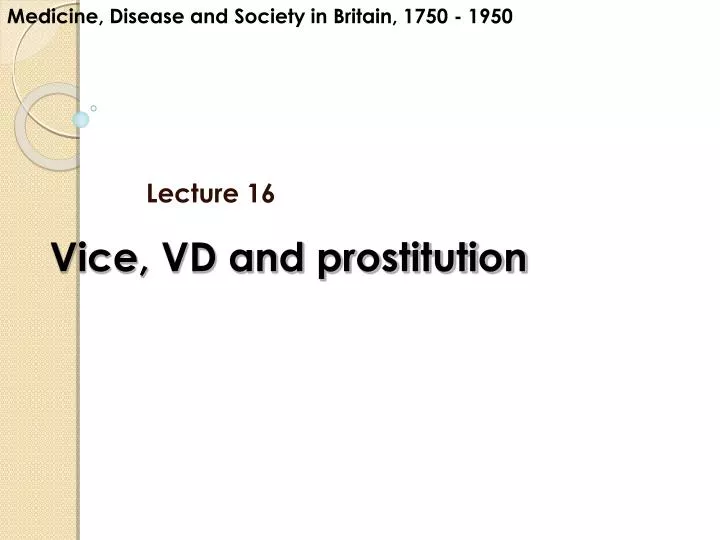 vice vd and prostitution