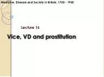 Vice, VD and prostitution