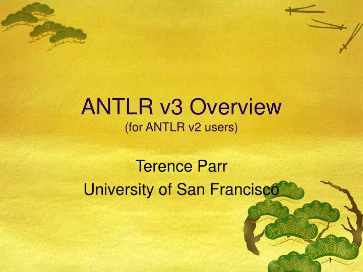 antlr v3 overview for antlr v2 users