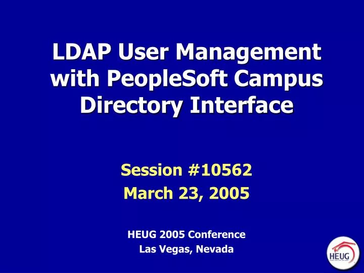 ldap user management with peoplesoft campus directory interface