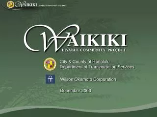 City &amp; County of Honolulu Department of Transportation Services
