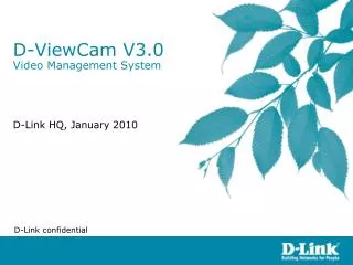 D-ViewCam V3.0 Video Management System